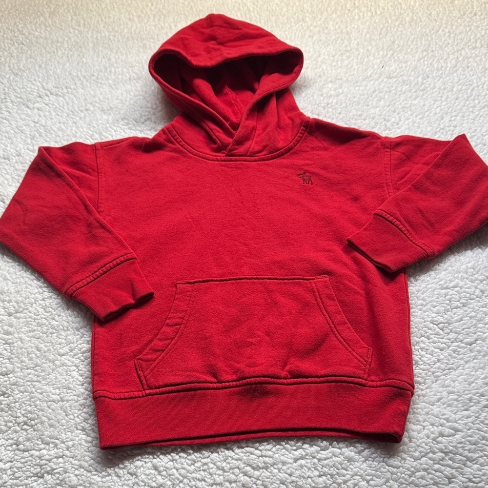 Abercrombie Kids Red Hoodie with Kangaroo Pocket